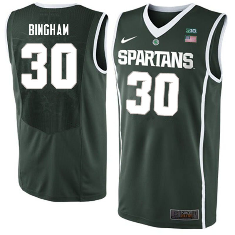 Men Michigan State Spartans #30 Marcus Bingham NCAA Nike Authentic Green College Stitched Basketball Jersey TM41O61EC